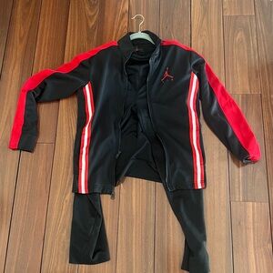 Jordan Men's Black and Red Bomber Jacket